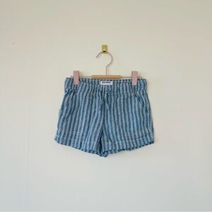 Linen Blend Drawstring Shorts